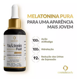 Melatonin Fluid, Cosmobeauty, Revitalizante Antiissinais, Melatonina Pura, Ilumina e Hidrata 30G